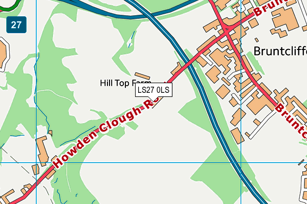 LS27 0LS map - OS VectorMap District (Ordnance Survey)