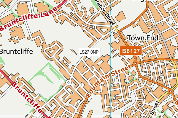 LS27 0NP map - OS VectorMap District (Ordnance Survey)