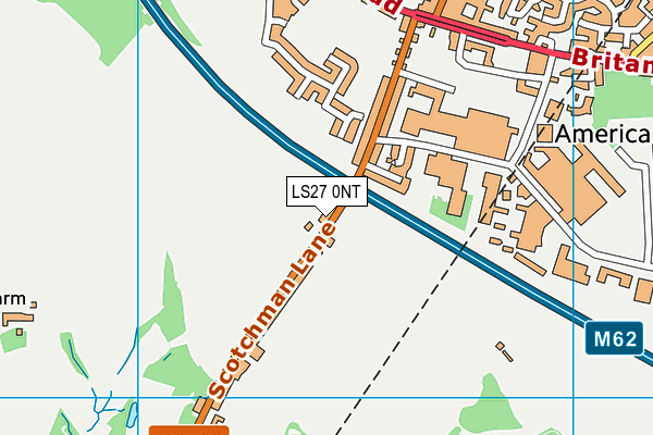 LS27 0NT map - OS VectorMap District (Ordnance Survey)