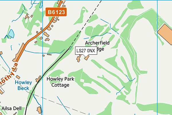Howley Hall Golf Club map (LS27 0NX) - OS VectorMap District (Ordnance Survey)