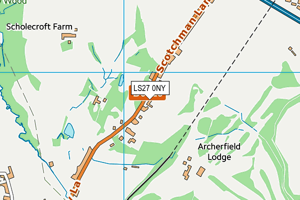 LS27 0NY map - OS VectorMap District (Ordnance Survey)