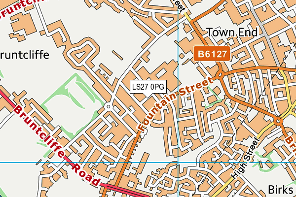 LS27 0PG map - OS VectorMap District (Ordnance Survey)