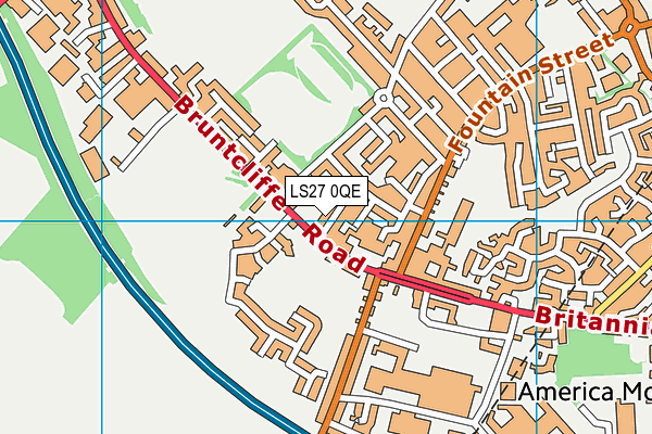 LS27 0QE map - OS VectorMap District (Ordnance Survey)