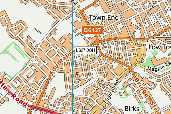 LS27 0QH map - OS VectorMap District (Ordnance Survey)