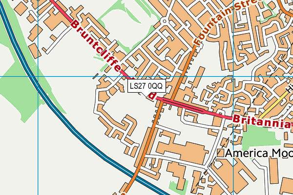 LS27 0QQ map - OS VectorMap District (Ordnance Survey)