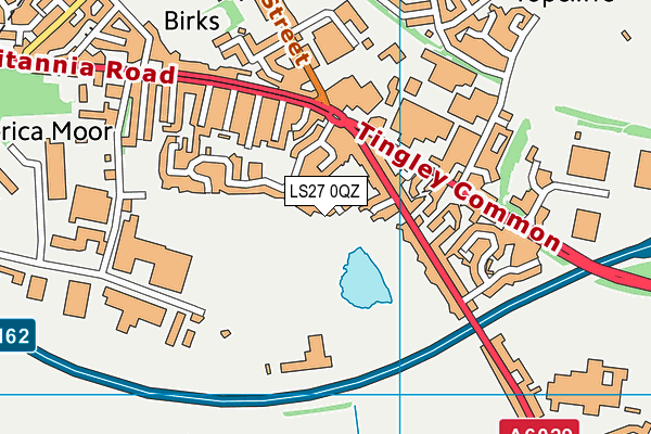 LS27 0QZ map - OS VectorMap District (Ordnance Survey)