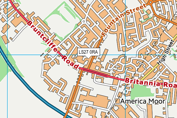 LS27 0RA map - OS VectorMap District (Ordnance Survey)