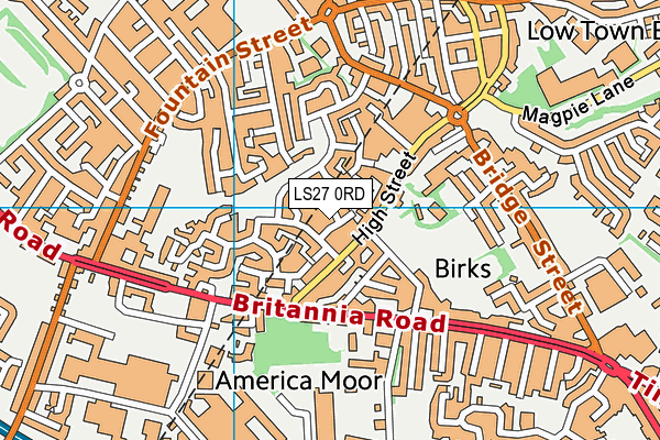 LS27 0RD map - OS VectorMap District (Ordnance Survey)