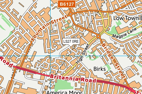 LS27 0RE map - OS VectorMap District (Ordnance Survey)
