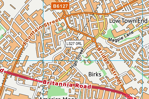 LS27 0RL map - OS VectorMap District (Ordnance Survey)