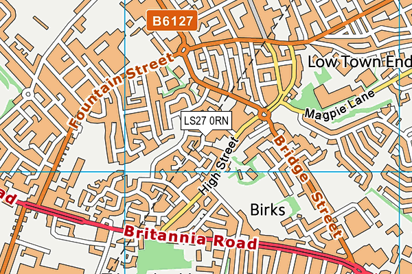 LS27 0RN map - OS VectorMap District (Ordnance Survey)