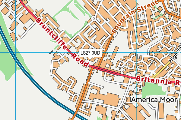 LS27 0UD map - OS VectorMap District (Ordnance Survey)