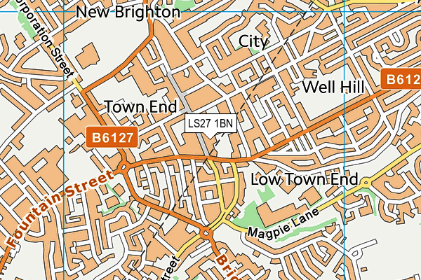 LS27 1BN map - OS VectorMap District (Ordnance Survey)