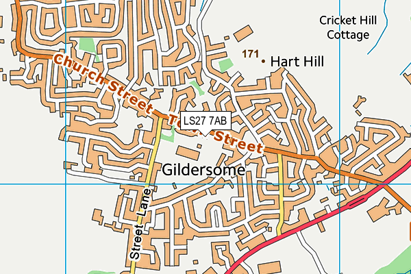 Gildersome Primary School map (LS27 7AB) - OS VectorMap District (Ordnance Survey)