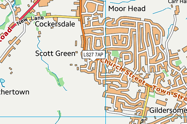 LS27 7AP map - OS VectorMap District (Ordnance Survey)