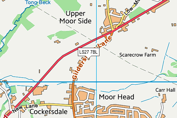 LS27 7BL map - OS VectorMap District (Ordnance Survey)