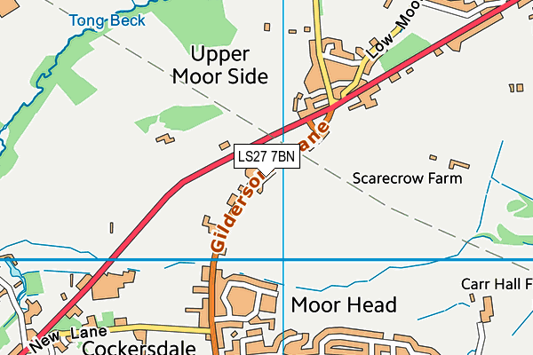 LS27 7BN map - OS VectorMap District (Ordnance Survey)