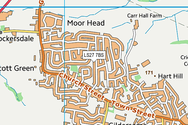 LS27 7BS map - OS VectorMap District (Ordnance Survey)