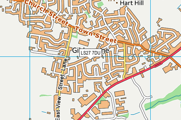 LS27 7DU map - OS VectorMap District (Ordnance Survey)