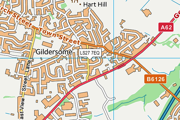 LS27 7EQ map - OS VectorMap District (Ordnance Survey)