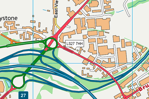 LS27 7HH map - OS VectorMap District (Ordnance Survey)