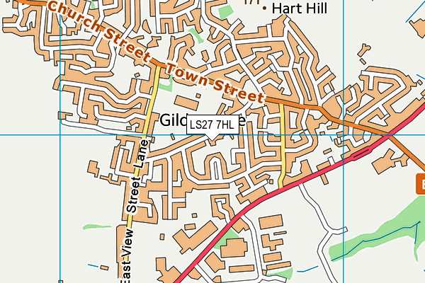 LS27 7HL map - OS VectorMap District (Ordnance Survey)