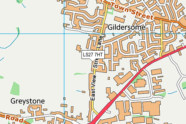 LS27 7HT map - OS VectorMap District (Ordnance Survey)