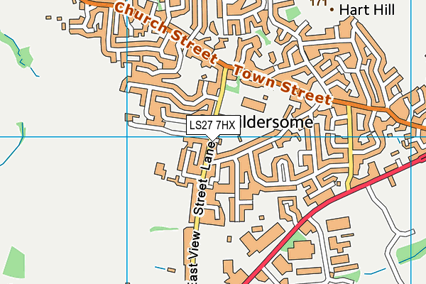 Gildersome Sports Club map (LS27 7HX) - OS VectorMap District (Ordnance Survey)