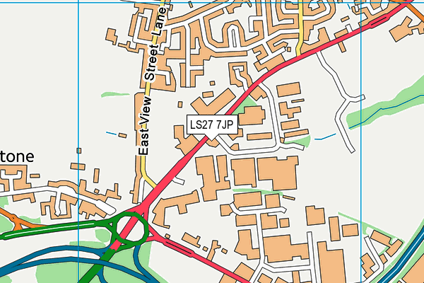 LS27 7JP map - OS VectorMap District (Ordnance Survey)