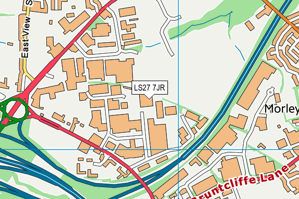 LS27 7JR map - OS VectorMap District (Ordnance Survey)