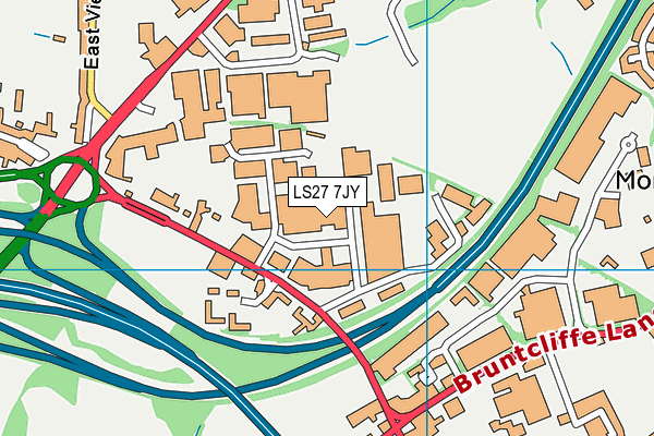 LS27 7JY map - OS VectorMap District (Ordnance Survey)