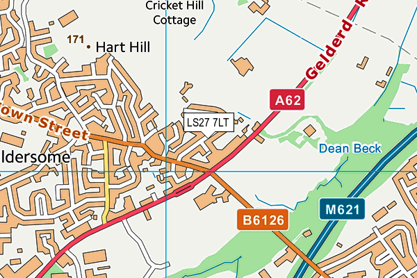 LS27 7LT map - OS VectorMap District (Ordnance Survey)