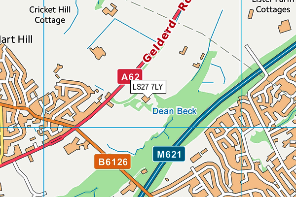 LS27 7LY map - OS VectorMap District (Ordnance Survey)