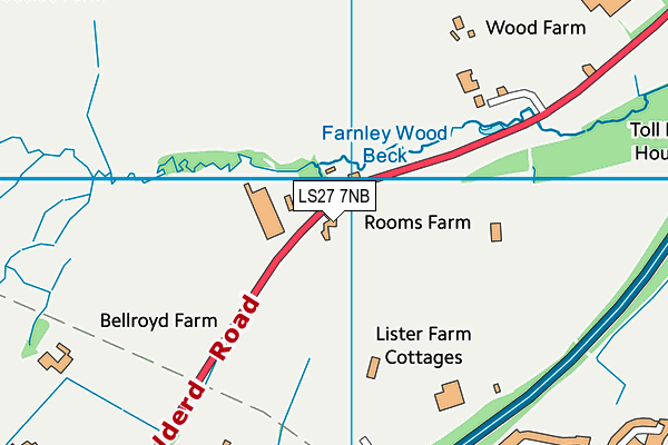 LS27 7NB map - OS VectorMap District (Ordnance Survey)