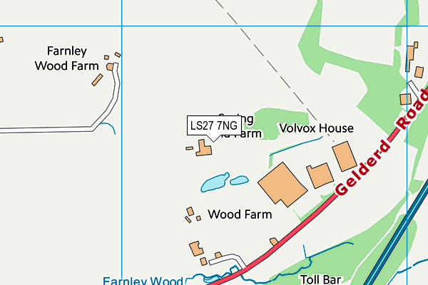 LS27 7NG map - OS VectorMap District (Ordnance Survey)