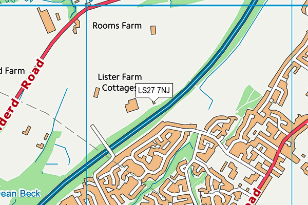 LS27 7NJ map - OS VectorMap District (Ordnance Survey)