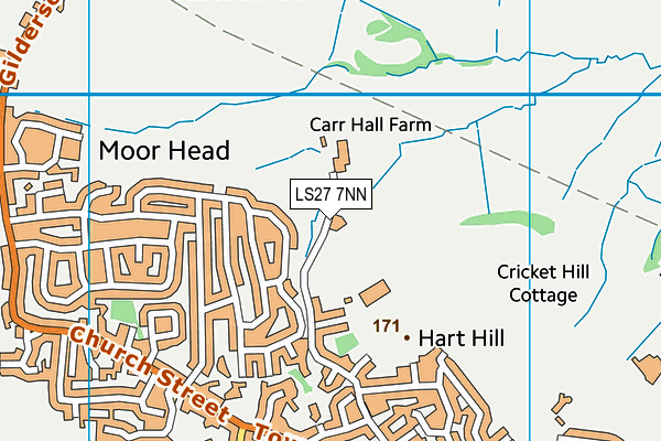 LS27 7NN map - OS VectorMap District (Ordnance Survey)