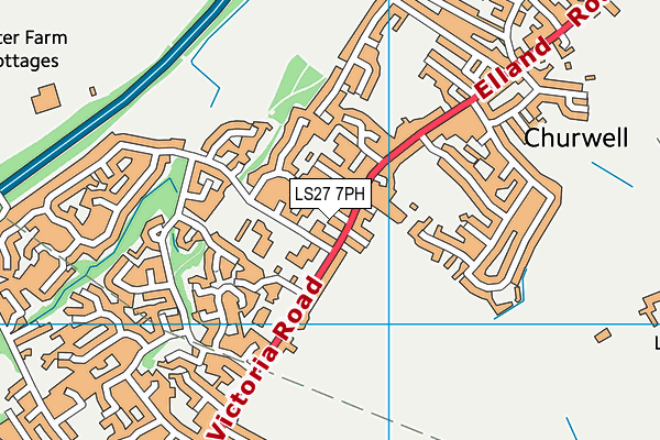 LS27 7PH map - OS VectorMap District (Ordnance Survey)