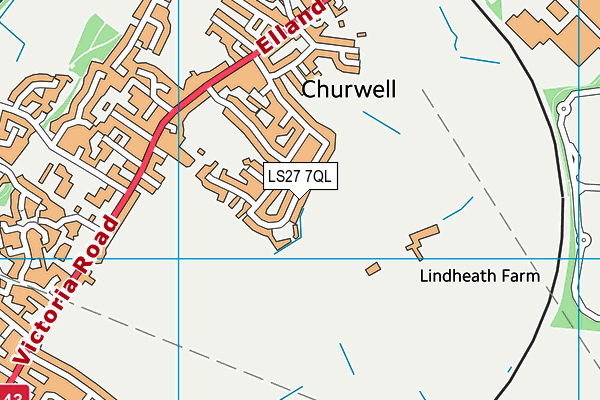 Map of CHURWELL HILL MANAGEMENT COMPANY LIMITED at district scale