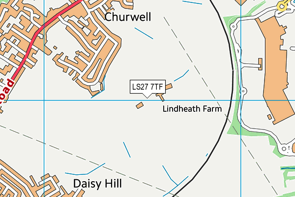 LS27 7TF map - OS VectorMap District (Ordnance Survey)