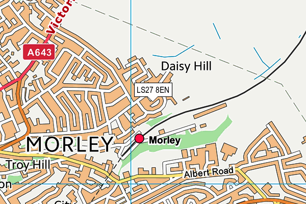 LS27 8EN map - OS VectorMap District (Ordnance Survey)