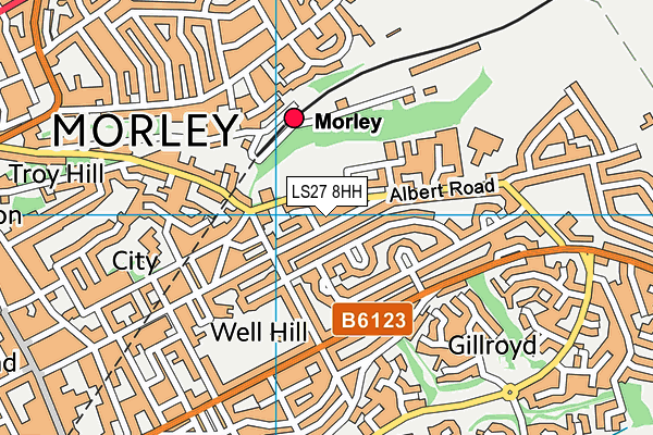 LS27 8HH map - OS VectorMap District (Ordnance Survey)