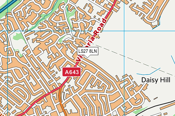 LS27 8LN map - OS VectorMap District (Ordnance Survey)
