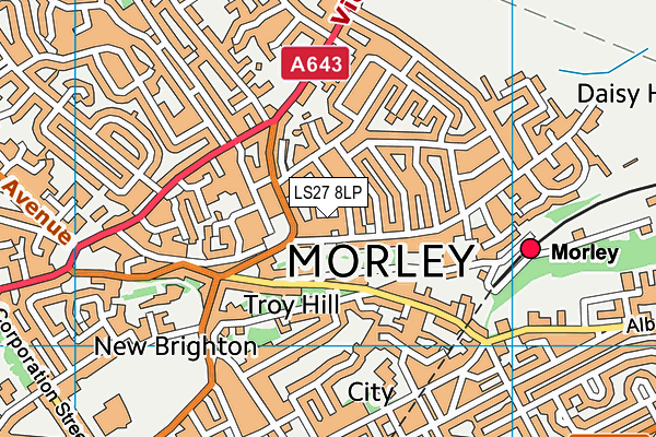 LS27 8LP map - OS VectorMap District (Ordnance Survey)