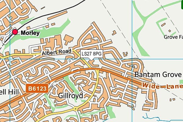 Morley Newlands Academy map (LS27 8PG) - OS VectorMap District (Ordnance Survey)
