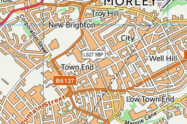 LS27 9BP map - OS VectorMap District (Ordnance Survey)