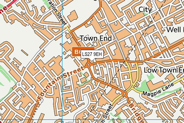 LS27 9EH map - OS VectorMap District (Ordnance Survey)