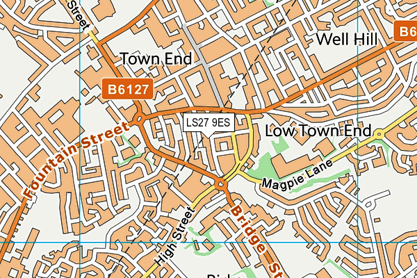 LS27 9ES map - OS VectorMap District (Ordnance Survey)