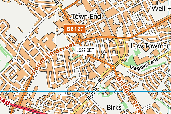 LS27 9ET map - OS VectorMap District (Ordnance Survey)