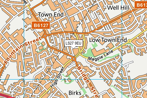 LS27 9EU map - OS VectorMap District (Ordnance Survey)